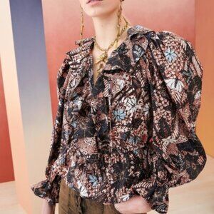 NWT Ulla Johnson Kalila Blouse in Rosewood XS $295